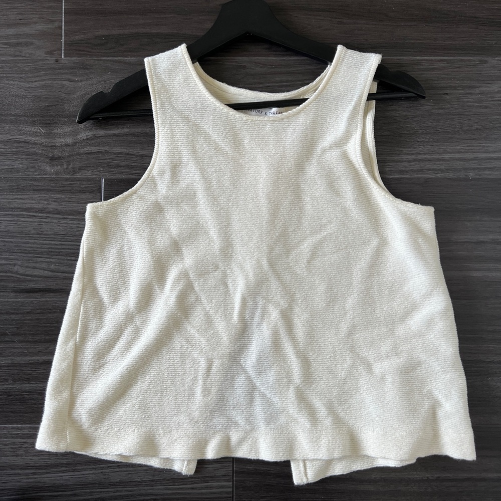 Madewell Texture and Thread Open Back Top